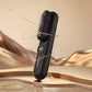 S01 2-in-1 Cordless Hair Straightener Brush 20 Million Negative Ion Hot Comb Hair Straightener Brush for Women, Portable Mini Straightening Brush for Travel, Lightweight to Carry Out, USB Rechargeable, Anti-Scald, LCD Temperature Display