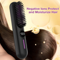 S01 2-in-1 Cordless Hair Straightener Brush 20 Million Negative Ion Hot Comb Hair Straightener Brush for Women, Portable Mini Straightening Brush for Travel, Lightweight to Carry Out, USB Rechargeable, Anti-Scald, LCD Temperature Display
